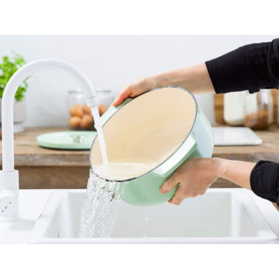 Каструля чавунна з кришкою KitchenAid, 26 см, 5,2 л, колір фісташковий (CC007434-001)