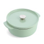 Каструля чавунна з кришкою KitchenAid, 26 см, 5,2 л, колір фісташковий (CC007434-001)