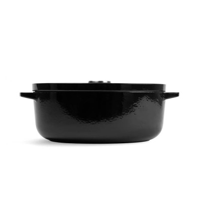 Гусятниця чавунна з кришкою KitchenAid, 30 см, 5,6 л, чорна (CC006064-001)