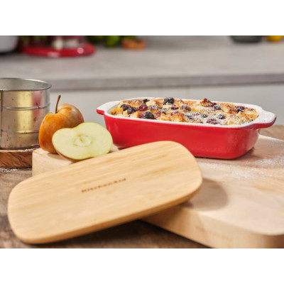 Форма для випічки керамогранітна з кришкою KitchenAid 0,9 л. червона (CC006104-001)
