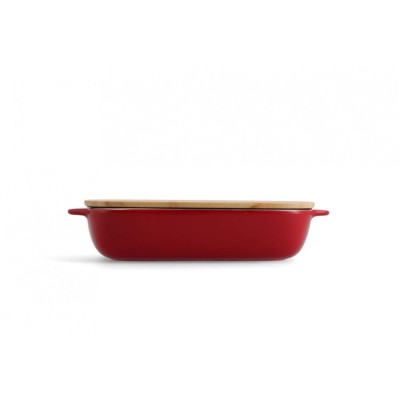 Форма для випічки керамогранітна з кришкою KitchenAid 3,8 л. червона (CC006108-001)