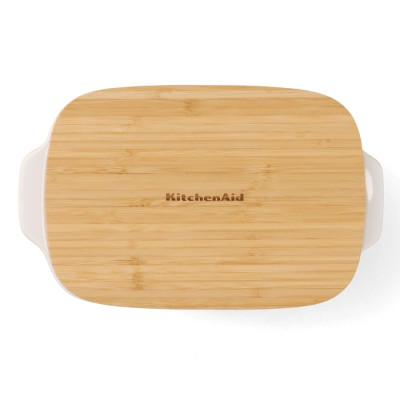 Форма для випічки керамогранітна з кришкою KitchenAid 1,9 л. бежева  (CC006107-001)