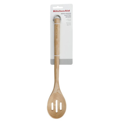 Ложка для сервіровки з прорізами KitchenAid Coreline, 34 см, береза (KQR704OHE)