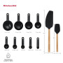 Набір кухонного приладдя KitchenAid Classic, 11 предметів, чорний (KQG492OHOBE)
