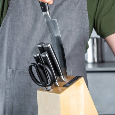 Набір ножів з підставкою KitchenAid Classic, 6 предметів  і точило (KO6PSTSNOBG)