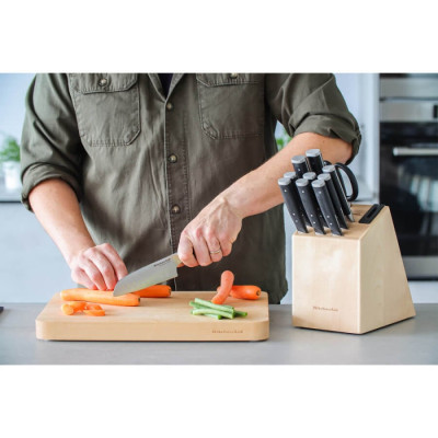 Набір ножів з підставкою KitchenAid Coreline, 11 предметів і точило (KAG12STSNBXOBQ)