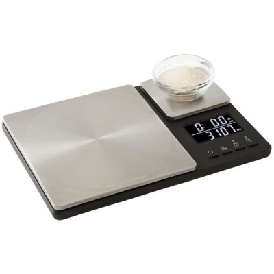 Ваги кухонні KitchenAid Measuring, з подвійною платформою, срібний (KQ909G)