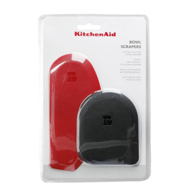 Набір скребків для тіста KitchenAid Universal, 2 шт,  червоний/сірий (KQG068OHERE)