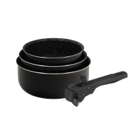 Набір ковшів Bergner Click&cook black, 16/18/20 см (BG-31602-BK)