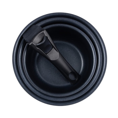 Набір ковшів зі знімною ручкою Bergner Click&cook, 16/18/20 см, 4 пр (BG-31608-RD)
