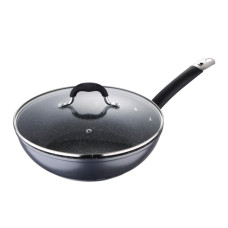 Сковорода вок з кришкою Bergner MasterPro Home edition, 28 см (BGMP-3289-BK)