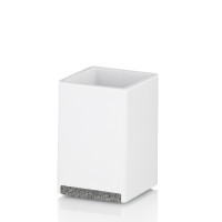 Стакан для зубных щеток KELA Cube, белый, 7х7х11 см (23692)