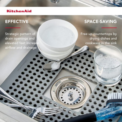 Килимок для сушки посуду KitchenAid Sinkware, 29,5 х 34 см (KEG877OHASA)