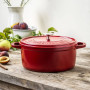 Каструля з кришкою GreenPan Featherweights, 22 см, 3,3 л з керамічним покриттям, червоний (CC005432-001)