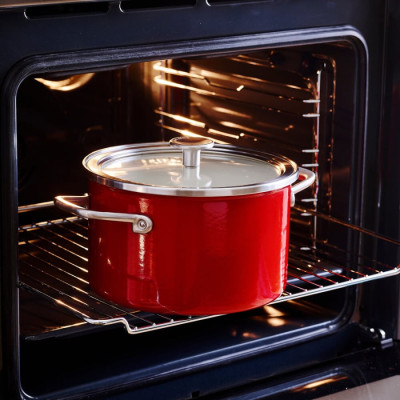 
Каструля з кришкою KitchenAid Steel Core, 20 см, 3,7 л, червоний (CC003267-001)
