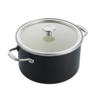 Каструля з кришкою KitchenAid Steel Core, 24 см, 6 л, матовий чорний (CC006001-001)