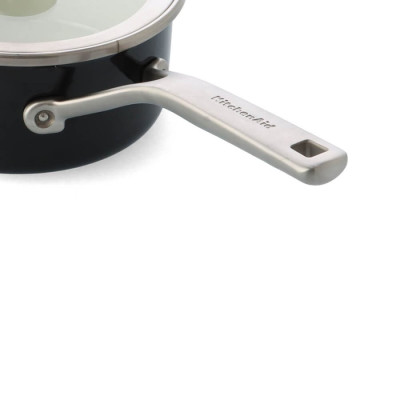 
Ківш з кришкою KitchenAid Steel Core, 18 см, 2 л, матовий чорний (CC005998-001)
