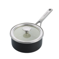 Ківш з кришкою KitchenAid Steel Core, 18 см, 2 л, матовий чорний (CC005998-001)