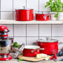 Набір посуду KitchenAid Steel Core, 10 предметів, 16/18/20/24 см, 1,3/2/3,7/6 л, червоний (CC004921-001)