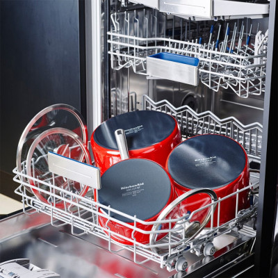 Набір посуду KitchenAid Steel Core, 10 предметів, 16/18/20/24 см, 1,3/2/3,7/6 л, червоний (CC004921-001)