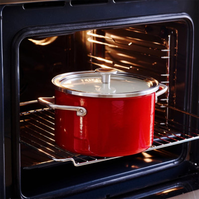 Набір посуду KitchenAid Steel Core, 10 предметів, 16/18/20/24 см, 1,3/2/3,7/6 л, червоний (CC004921-001)