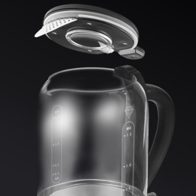 Електрочайник Polaris PWK 17103CGL Water Way Pro Чорний