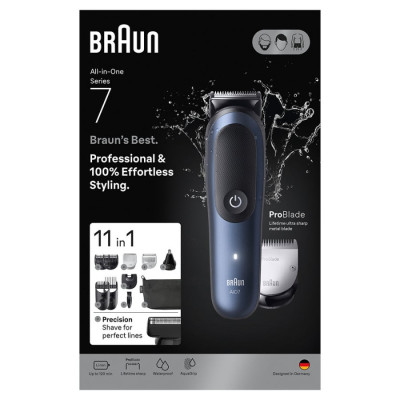 Триммер BRAUN AIO 7540 — універсальний догляд для бороди та волосся