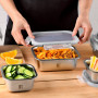 
              Контейнер для зберігання з нержавіючої сталі Bergner Go Lovers, 800 мл, прямокутний (BG-36310-GY)
                          
