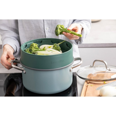 
              Вставка-пароварка GreenPan Steam, 24 см, зелений (CC006629-001)
                          