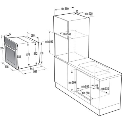 Духовой шкаф электрический GORENJE BOP 6373 E28EBG