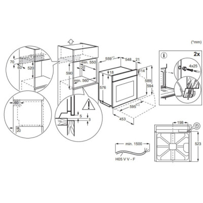 
Духова шафа електрична Electrolux EOD3F50TX
