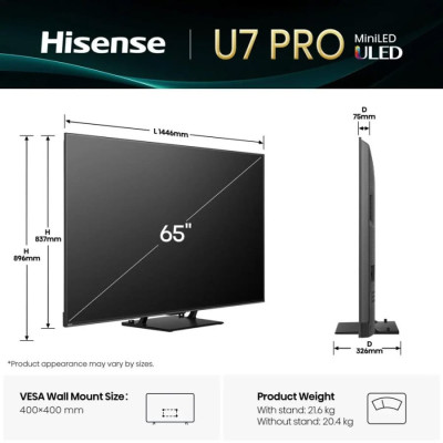 Телевізор Hisense MiniLED 65U7Q PRO