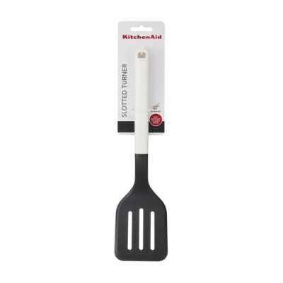 
Лопатка з прорізами KitchenAid Classic, 34 см, білий (KHA002OHPNG)
