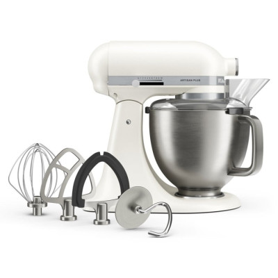 Кухонна машина KitchenAid Artisan Plus 4,7 л 5KSM50PKVEPL з відкидним блоком, біла порцеляна