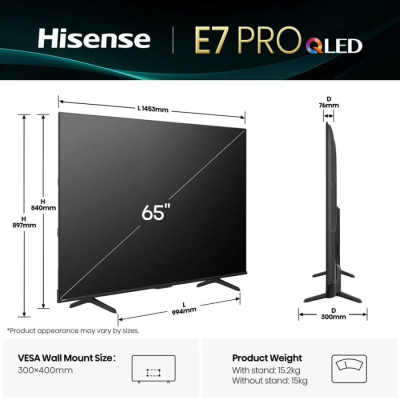 Телевізор Hisense QLED 65E7Q PRO