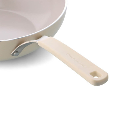Сковорода KitchenAid АС, 24 см, з керамічним покриттям, кремовий (CC009715-001)