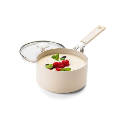 Ківш з кришкою KitchenAid АС, 16 см, 1,58 л, з керамічним покриттям, кремовий (CC009726-001)
