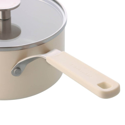 Ківш з кришкою KitchenAid АС, 16 см, 1,58 л, з керамічним покриттям, кремовий (CC009726-001)
