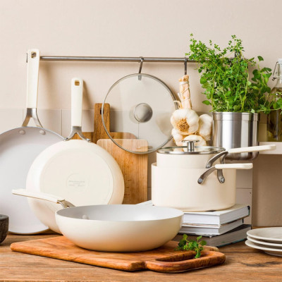 Ківш з кришкою KitchenAid АС, 16 см, 1,58 л, з керамічним покриттям, кремовий (CC009726-001)