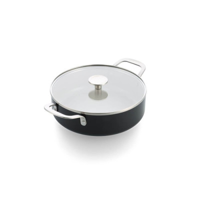 Сотейник з кришкою KitchenAid АС, 28 см, 4,28 л, з керам покриттям, матовий чорний (CC010431-001)