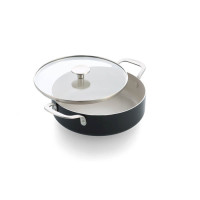 Сотейник з кришкою KitchenAid АС, 28 см, 4,28 л, з керам покриттям, матовий чорний (CC010431-001)