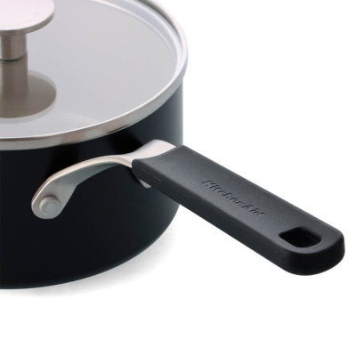Ківш з кришкою KitchenAid АС, 16 см, 1,58 л, з керамічним покриттям, матовий чорний (CC009728-001)