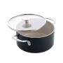 Каструля з кришкою KitchenAid АС, 20 см, 3,11 л, з керам покриттям, матовий чорний (CC010147-001)