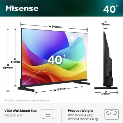 Телевізор Hisense QLED 40A5S