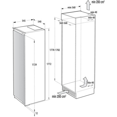 Морозильна шафа вбудована GORENJE FNCI517E62WF