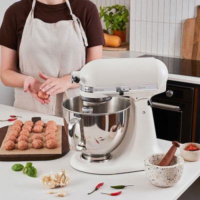 Кухонна машина KitchenAid Artisan 4,8 л 5KSM175PSEPL з відкидним блоком, порцеляновий білий