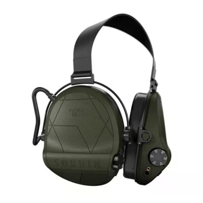 Активні навушники Sordin Supreme T2 Neckband із заднім тримачем під шолом Green (303006-20P)