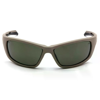 Окуляри Venture Gear Tactical Howitzer Tan (forest gray) Anti-Fog, чорно-зелені в пісочній оправі