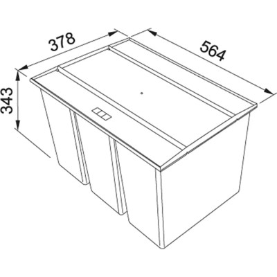 Сортування відходів Franke Easy Sort 600-2-2 (121.0494.193)