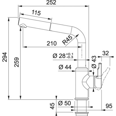 Змішувач Franke Urban 115.0595.089 сірий камінь
